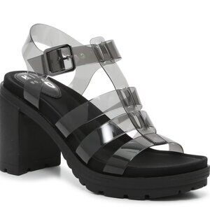NIB Mix No. 6 Alesi Black Caged Fisherman Platform Sandals Sz 7.5